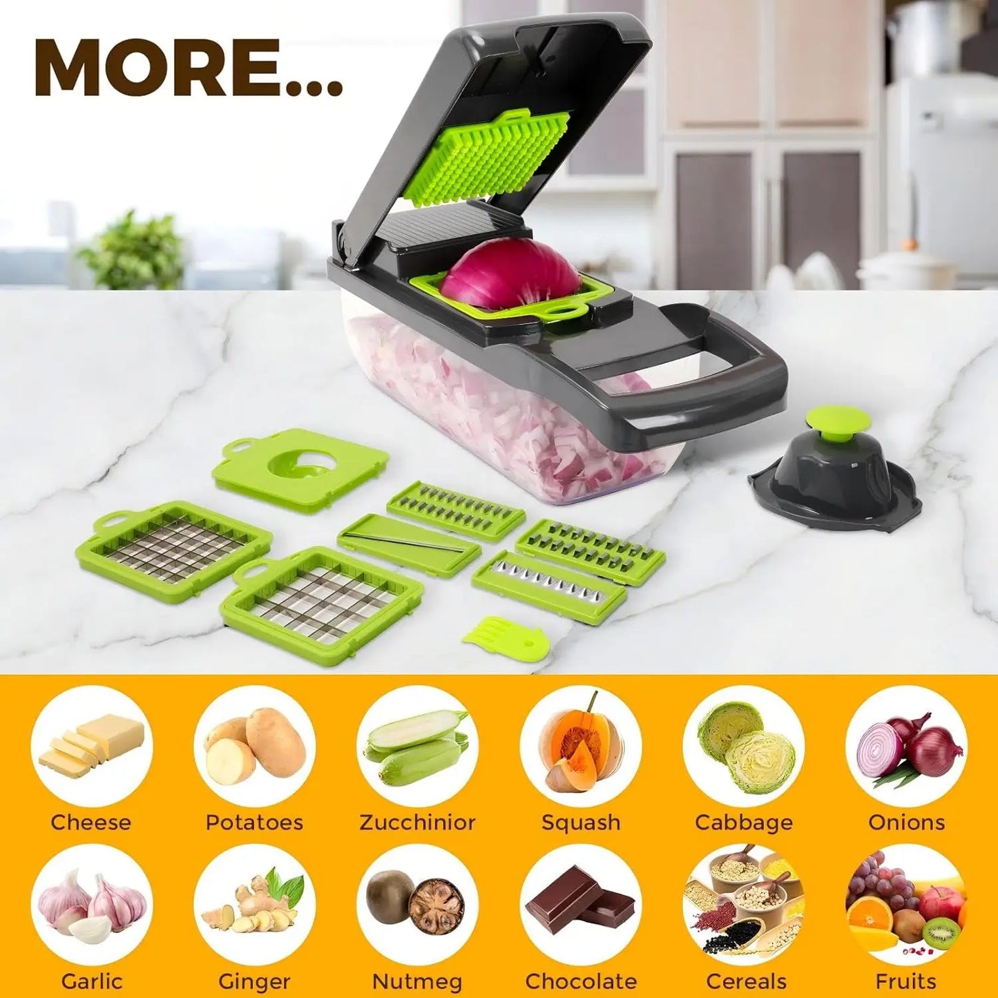 13-in-1 Multifunctional Vegetable Chopper – Quick & Easy Food Prep