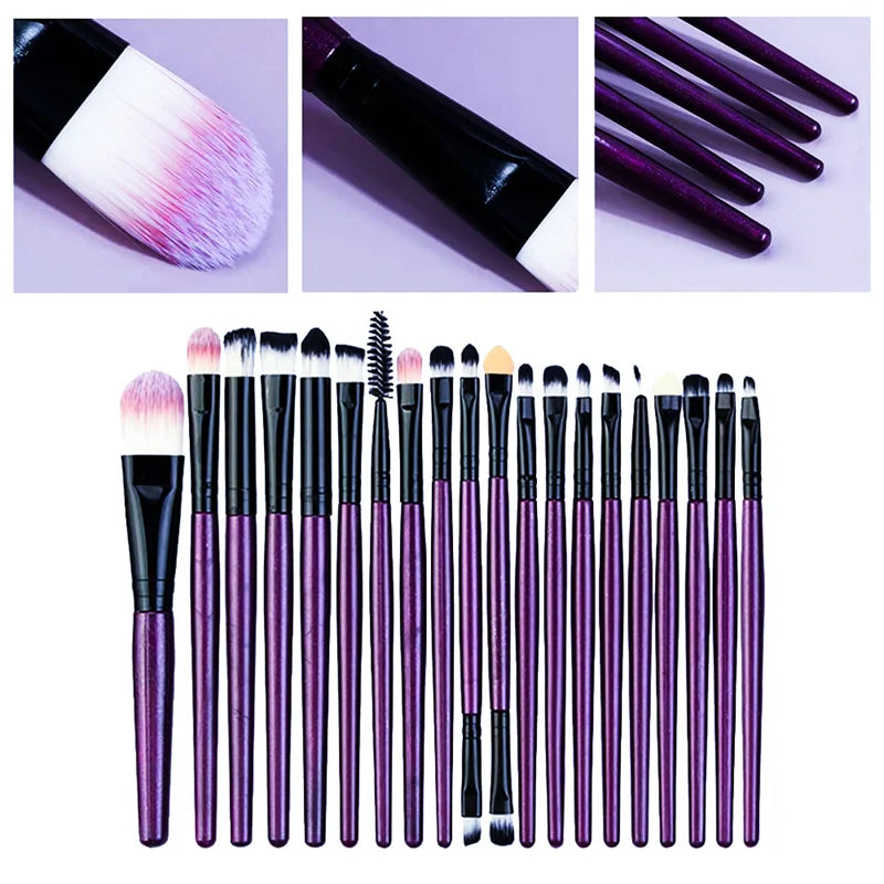 20-Piece Makeup Brush Set – Complete Cosmetic Brushes