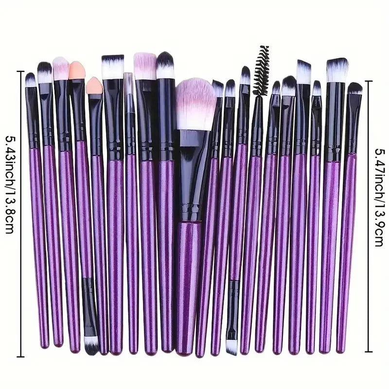 20-Piece Makeup Brush Set – Complete Cosmetic Brushes