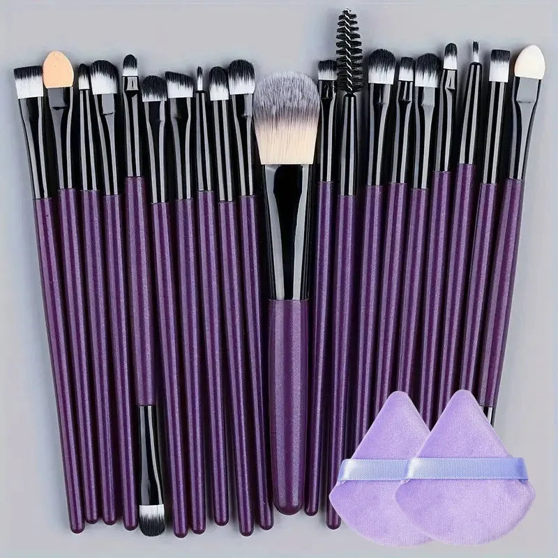 20-Piece Makeup Brush Set – Complete Cosmetic Brushes