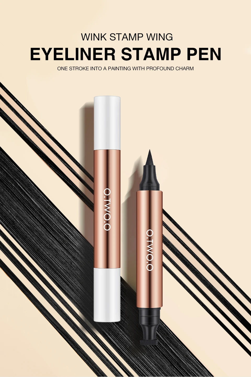 O.TWO.O Black Liquid Eyeliner Pen
