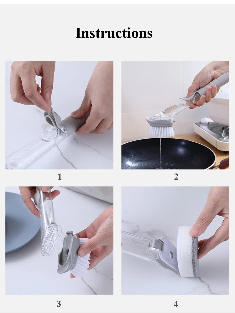 WIKHOSTAR 2-in-1 Kitchen Cleaning Brush
