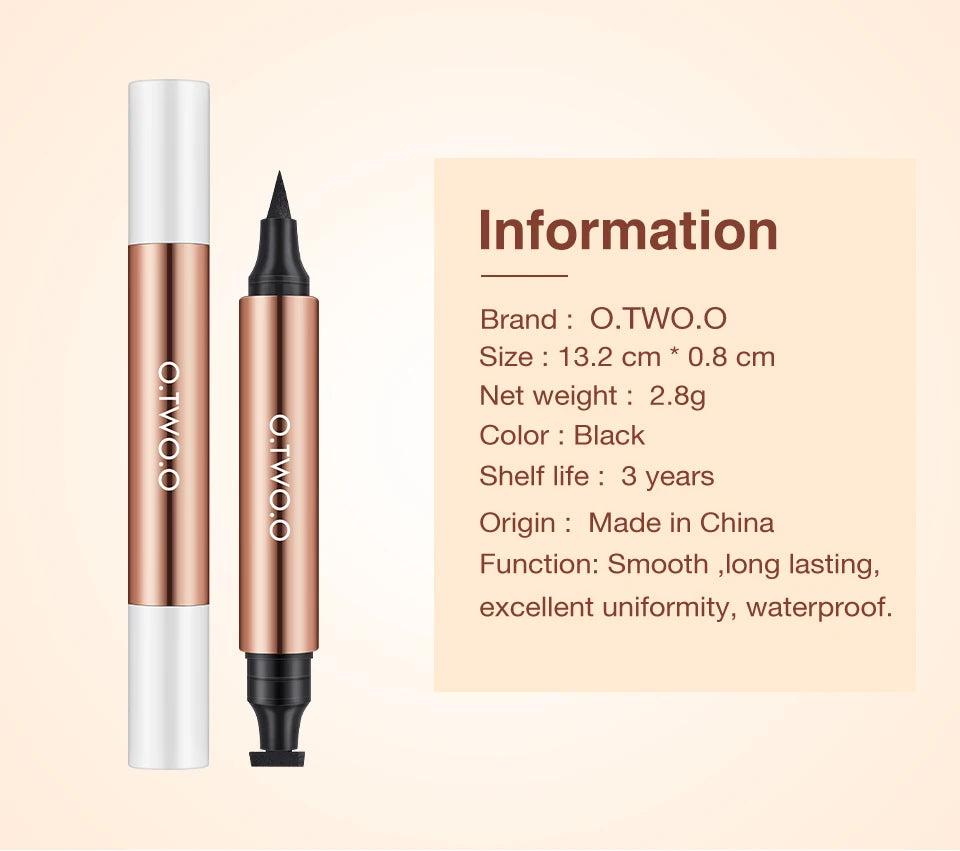 O.TWO.O Black Liquid Eyeliner Pen