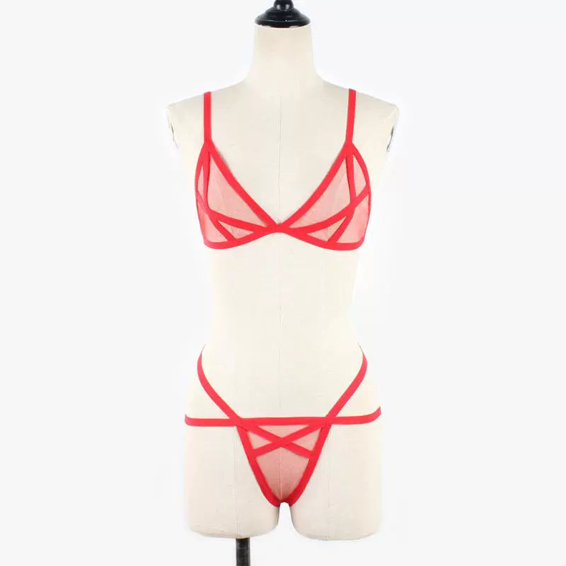 Export Fashion – Women’s Mesh Bikini Bra Set
