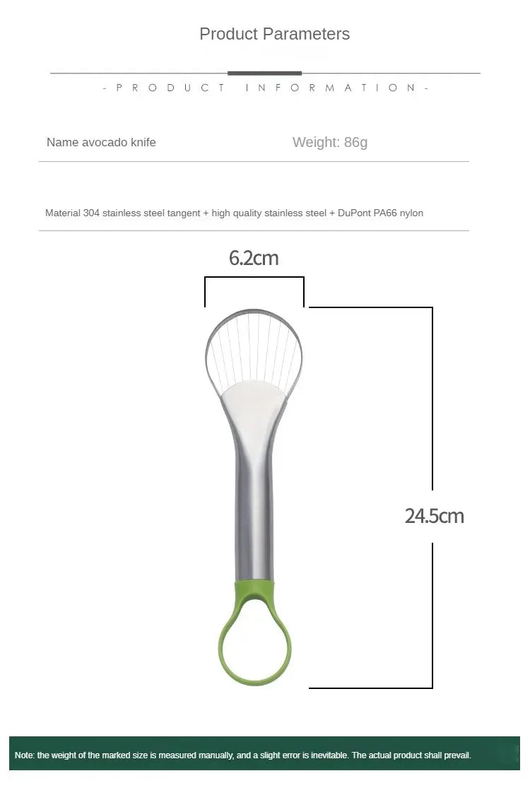 Stainless Steel Avocado Knife & Fruit Cutter