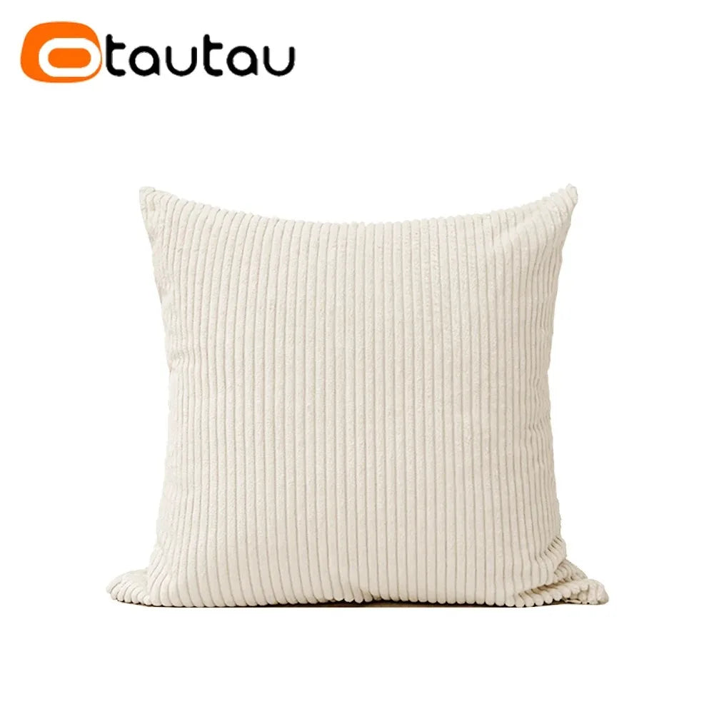 Cotton Corduroy Throw Pillow Cover by OTAUTAU