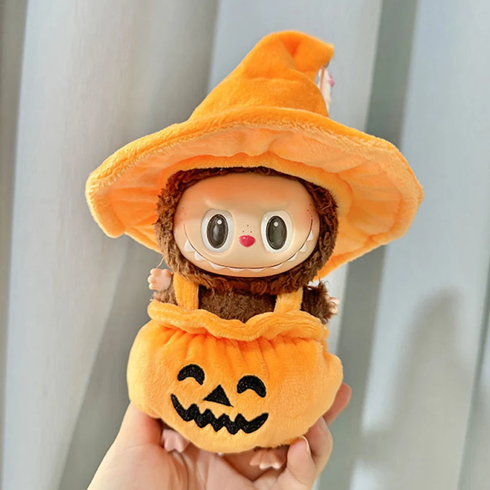 Labubu 3.0 Pumpkin Doll Clothes – Halloween Outfit for 15/17cm Dolls