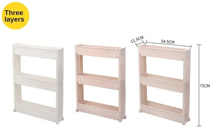 Multi-Layer Movable Storage Rack – Sleek & Space-Saving Organizer