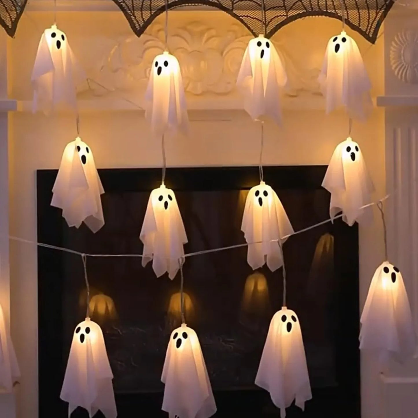 Halloween Hanging Ghost String Lights