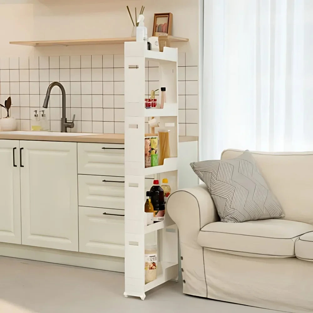 Multi-Layer Movable Storage Rack – Sleek & Space-Saving Organizer