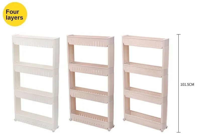 Multi-Layer Movable Storage Rack – Sleek & Space-Saving Organizer