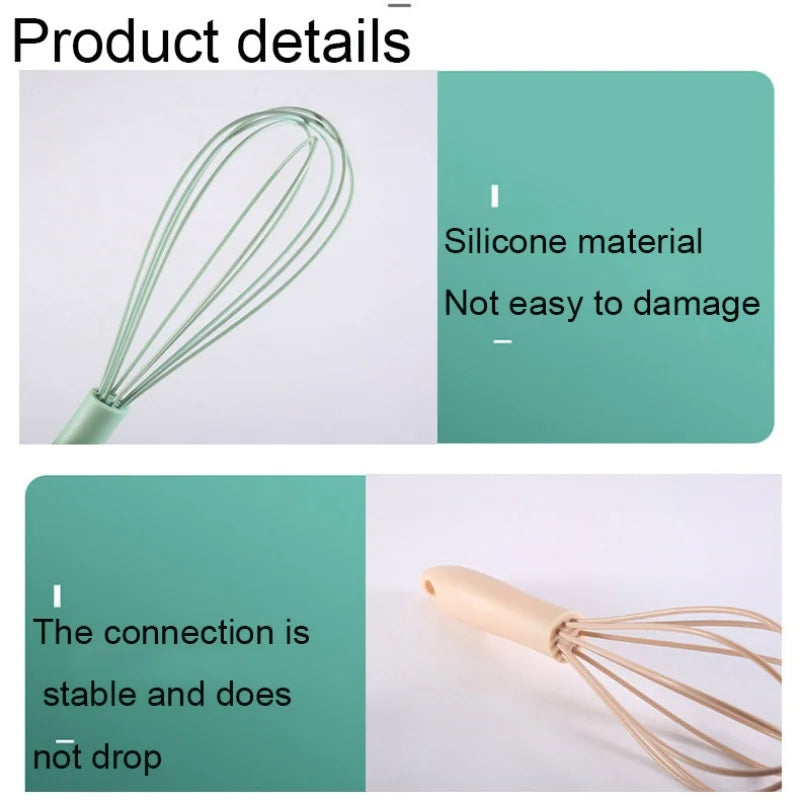 Manual Egg Beater – High-Quality Silicone & Stainless Steel