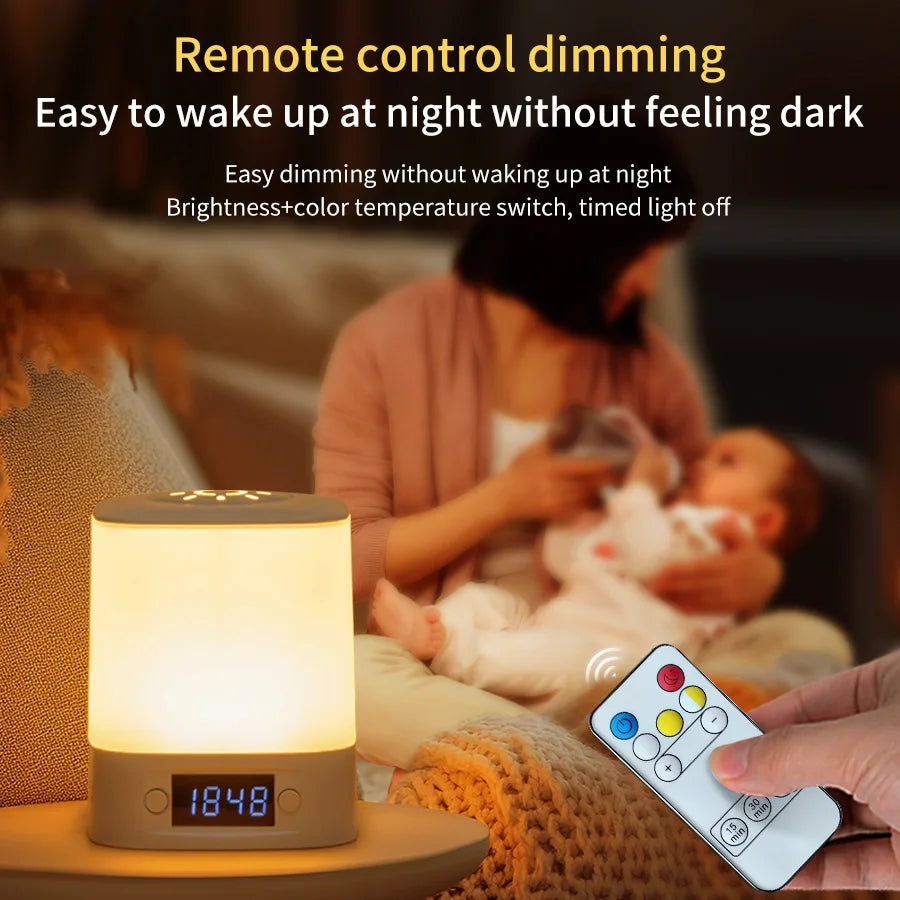LED Night Lamp with Clock Display