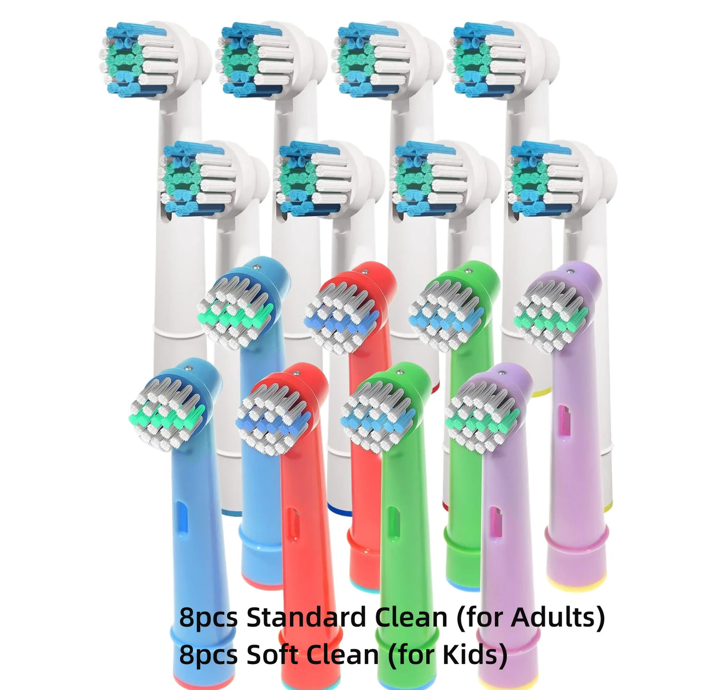 16/20PCS Brush Head nozzles for Oral B Electric Toothbrush Replacement Head Refill Sensitive Floss Cross Action (Not for iO)