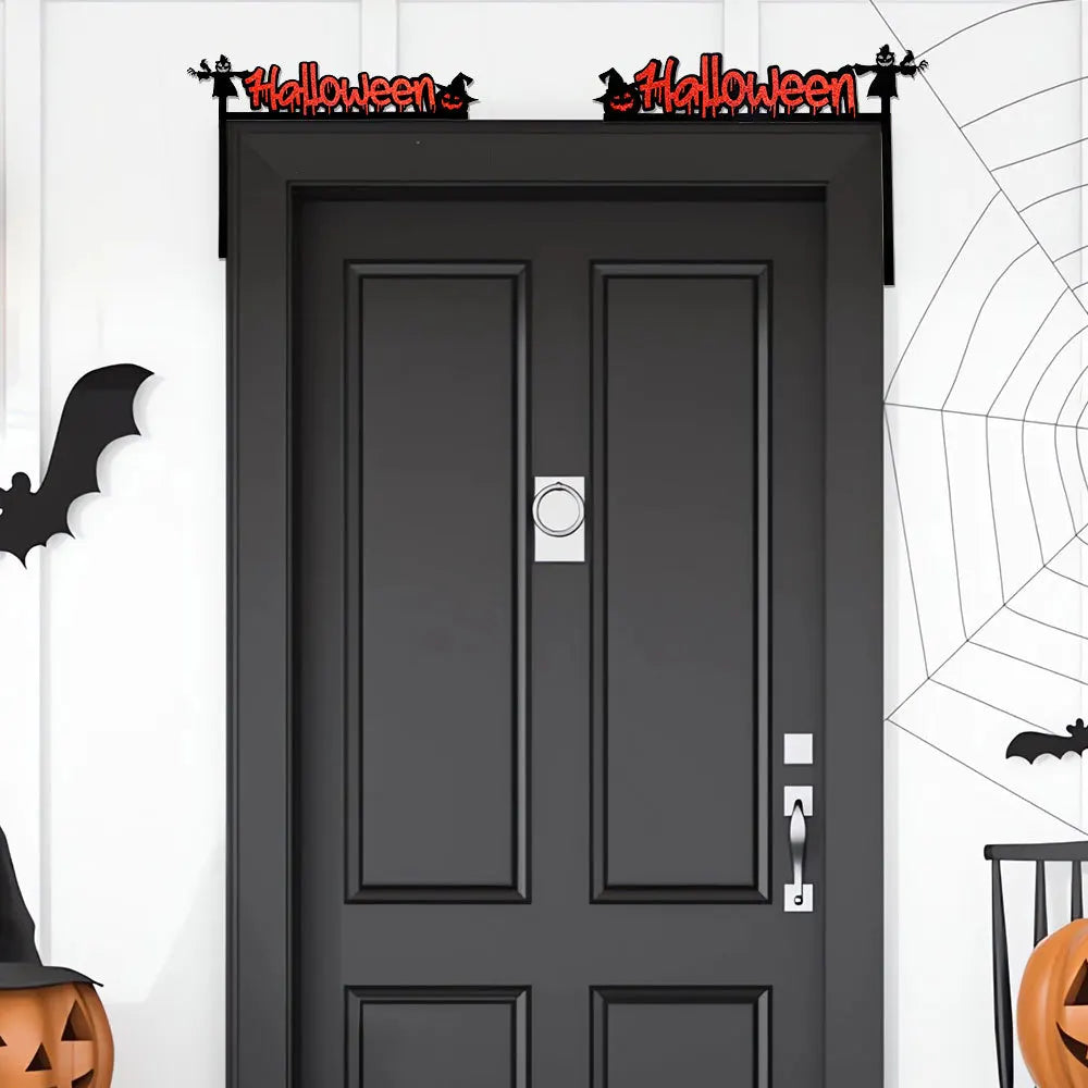 Halloween Door Frame Decoration – Bats, Pumpkins & Spider Webs