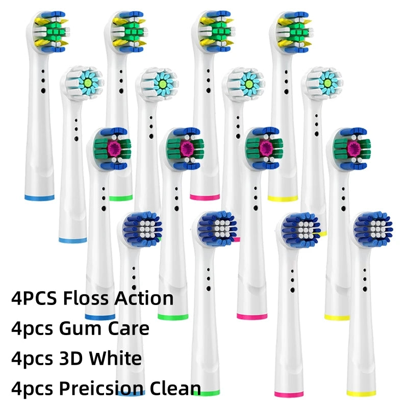 16/20PCS Brush Head nozzles for Oral B Electric Toothbrush Replacement Head Refill Sensitive Floss Cross Action (Not for iO)