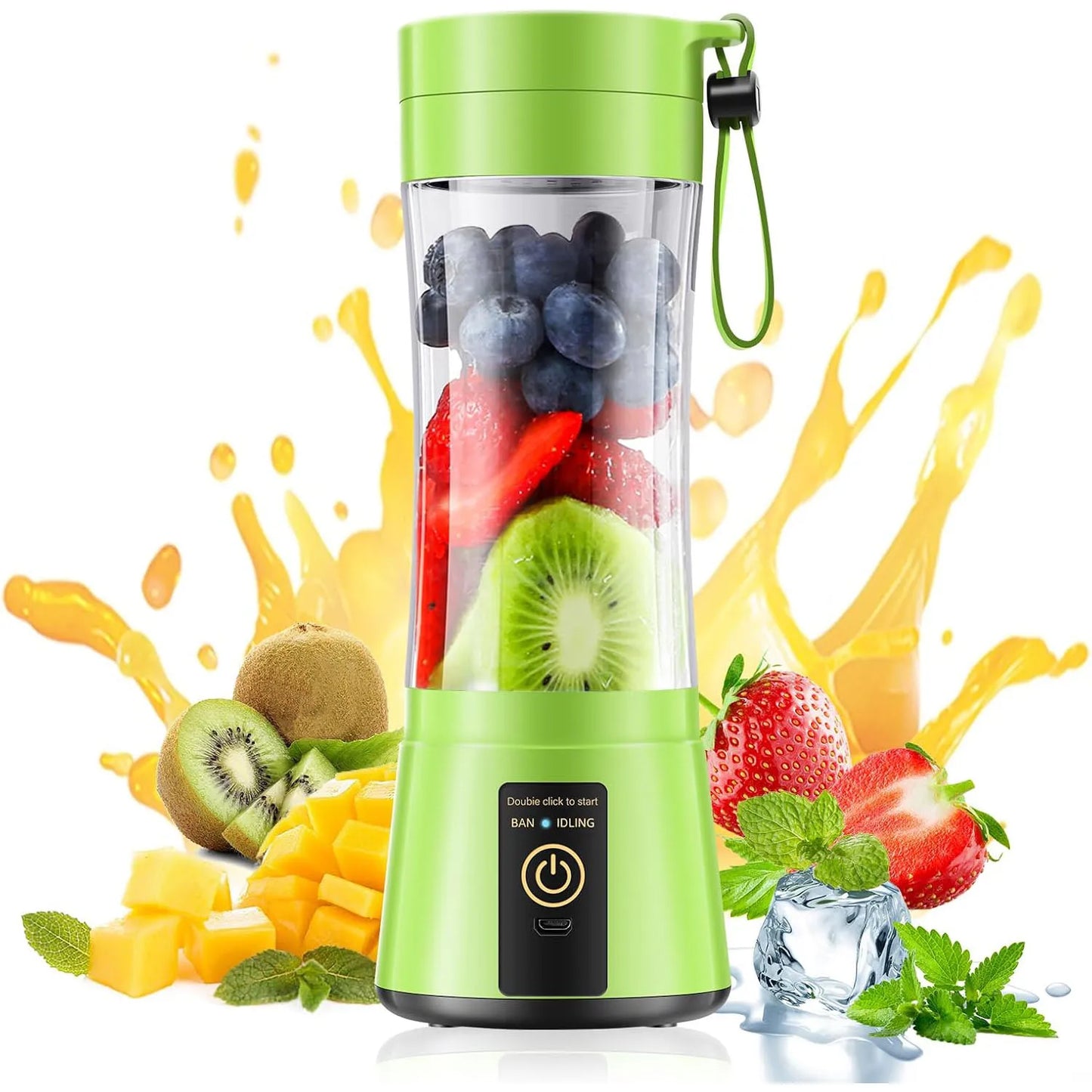 380ml Portable Electric Juicer Blender – Compact & Rechargeable