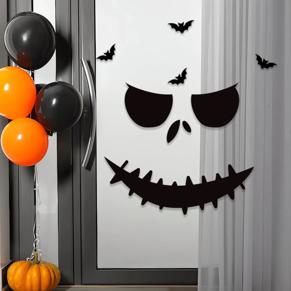 Halloween Felt Wall & Door Stickers – Skeletons, Pumpkins & Ghosts