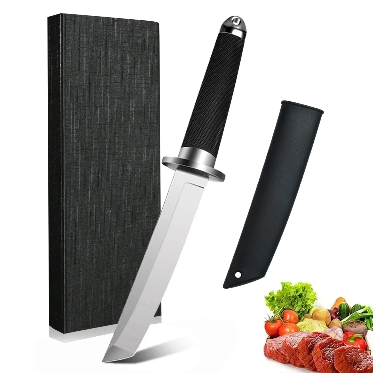 Professional Samurai Kitchen Knife with Sleeve