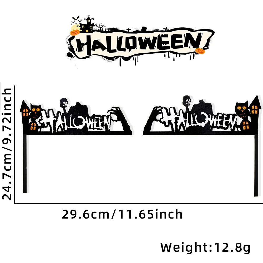 Halloween Door Frame Decoration – Bats, Pumpkins & Spider Webs