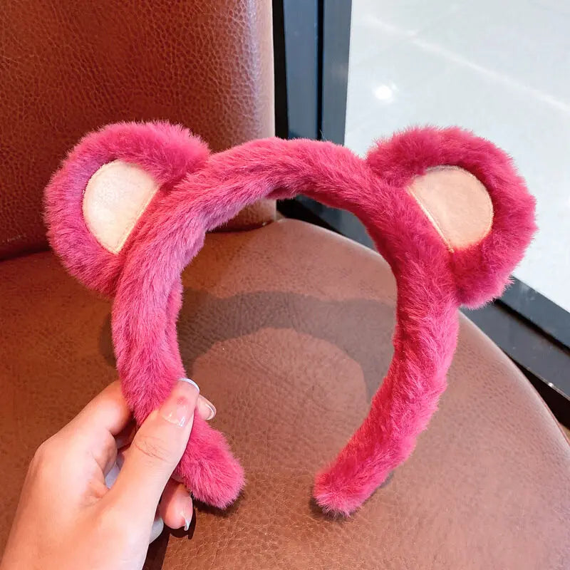Strawberry Bear Plush Hairband