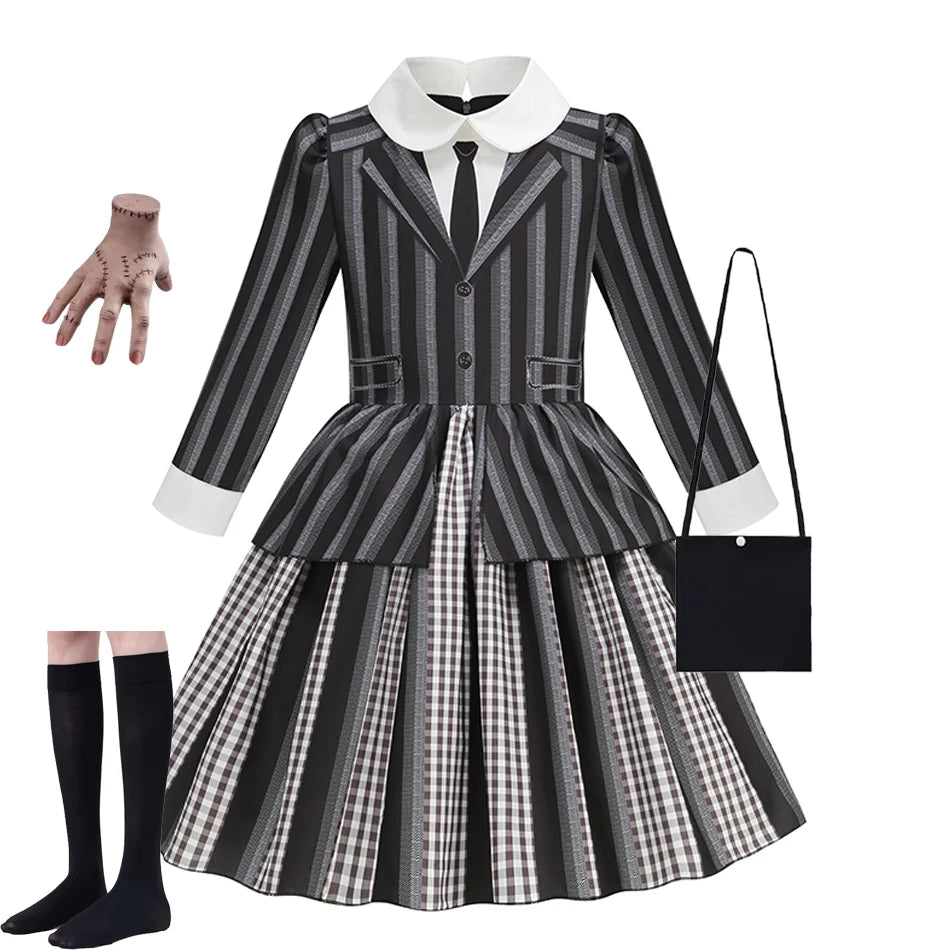 Children’s Halloween Cosplay Costume WEDNESDAY