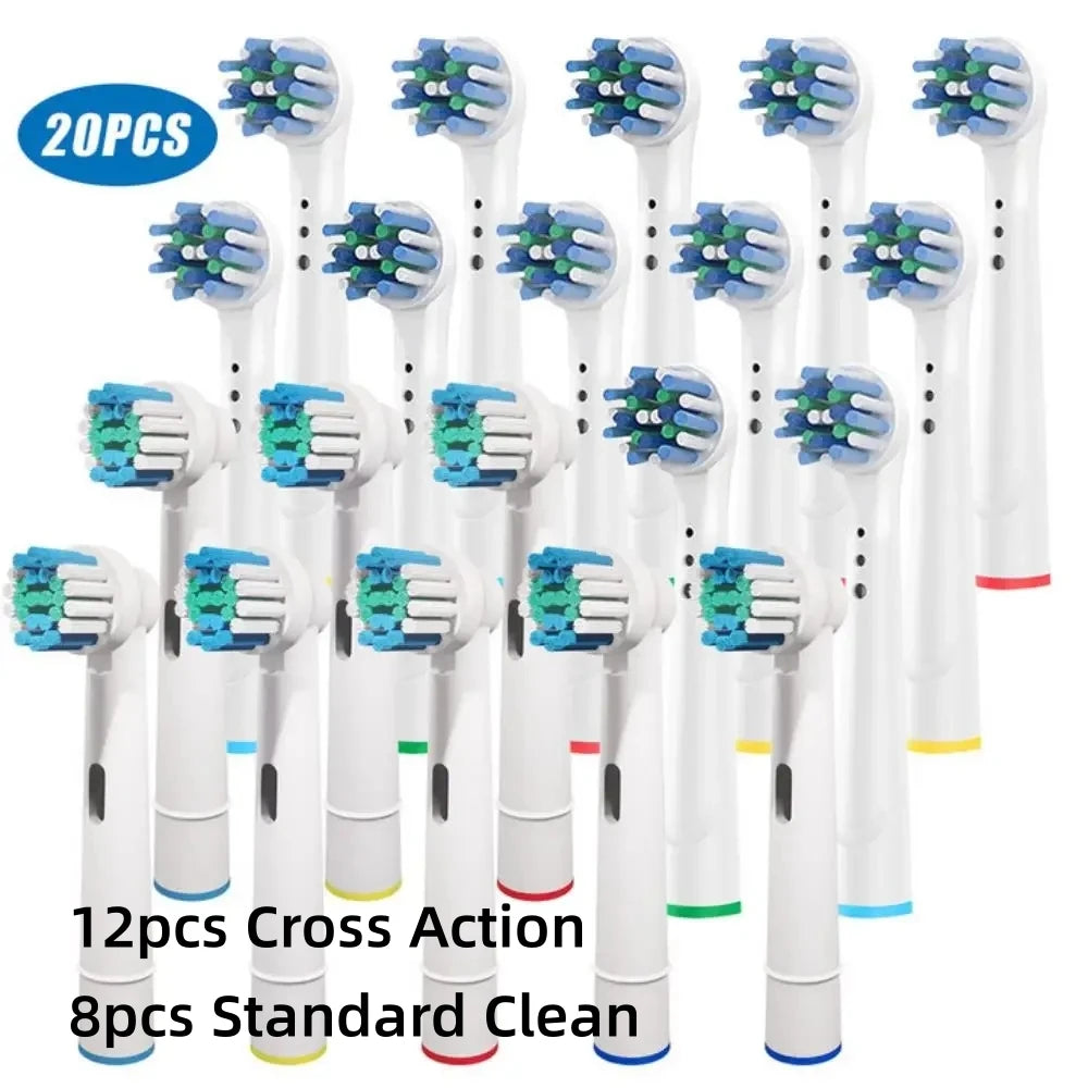 16/20PCS Brush Head nozzles for Oral B Electric Toothbrush Replacement Head Refill Sensitive Floss Cross Action (Not for iO)
