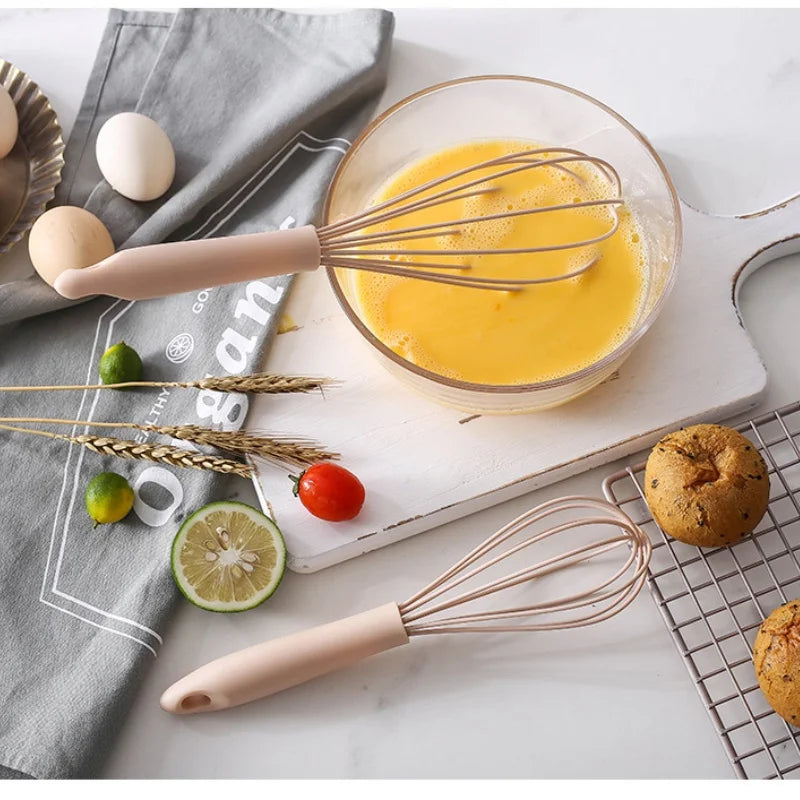 Manual Egg Beater – High-Quality Silicone & Stainless Steel