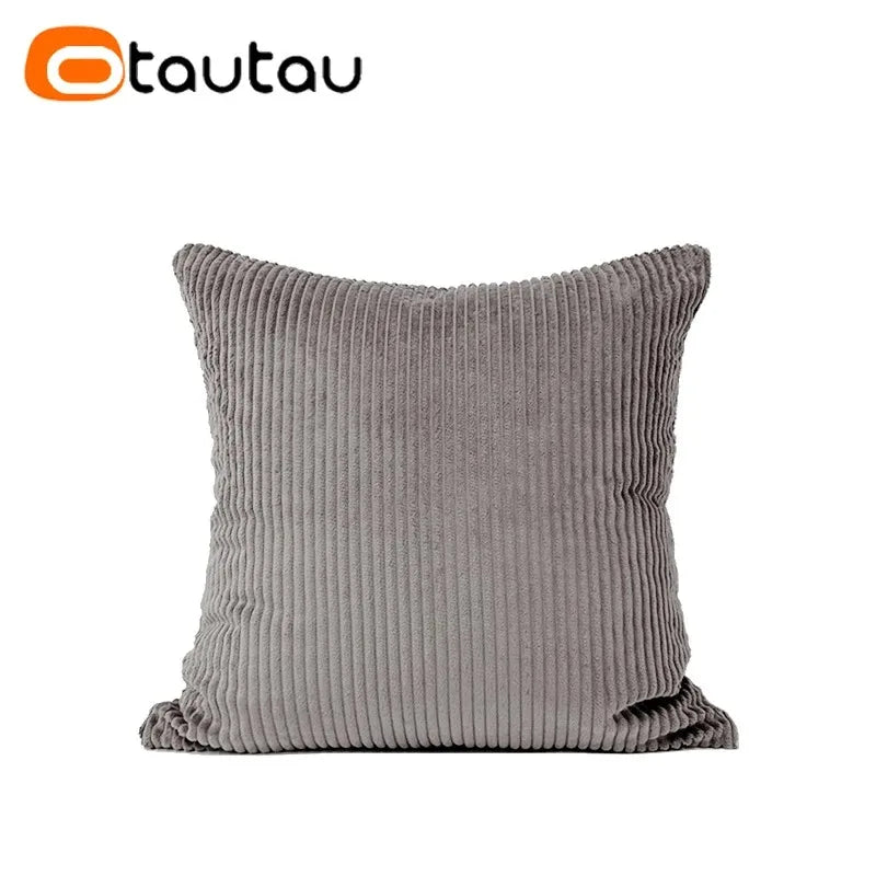 Cotton Corduroy Throw Pillow Cover by OTAUTAU