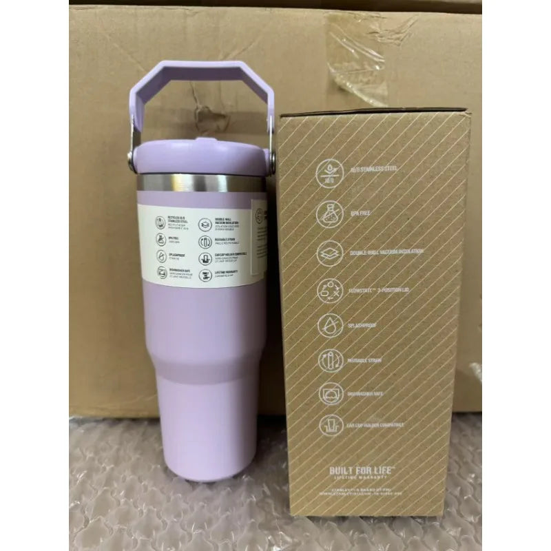 30 oz Vacuum Thermos Cup with Treatment Double Layer Thermos Cup Stainless Steel Sports Water Bottle Hot and Cold Drinks