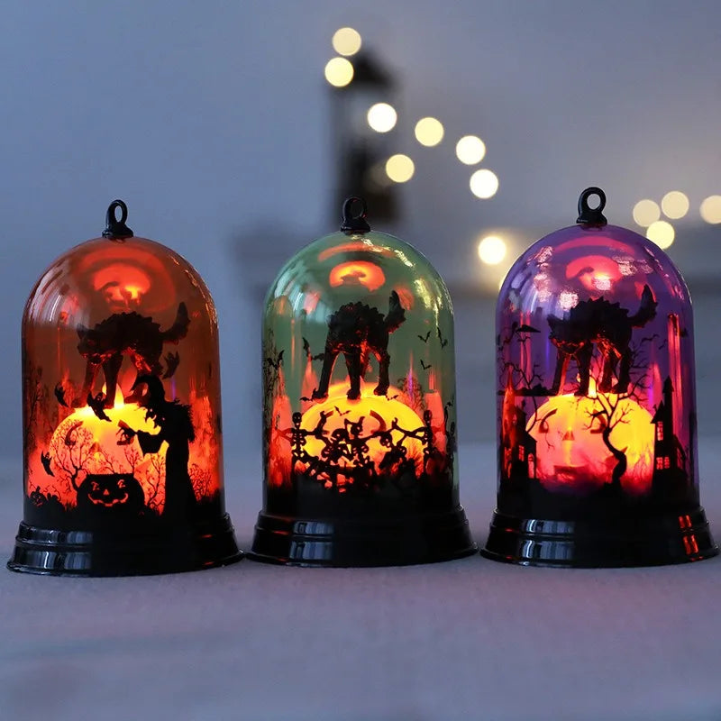 Halloween Pumpkin & Witch Lampshade