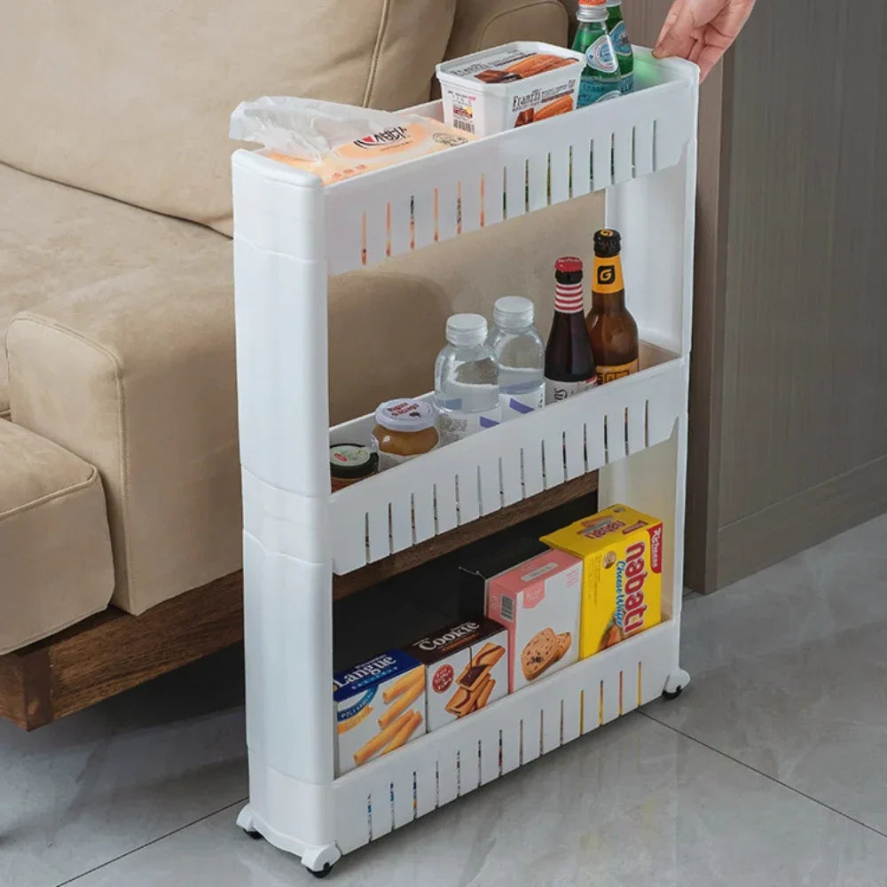Multi-Layer Movable Storage Rack – Sleek & Space-Saving Organizer
