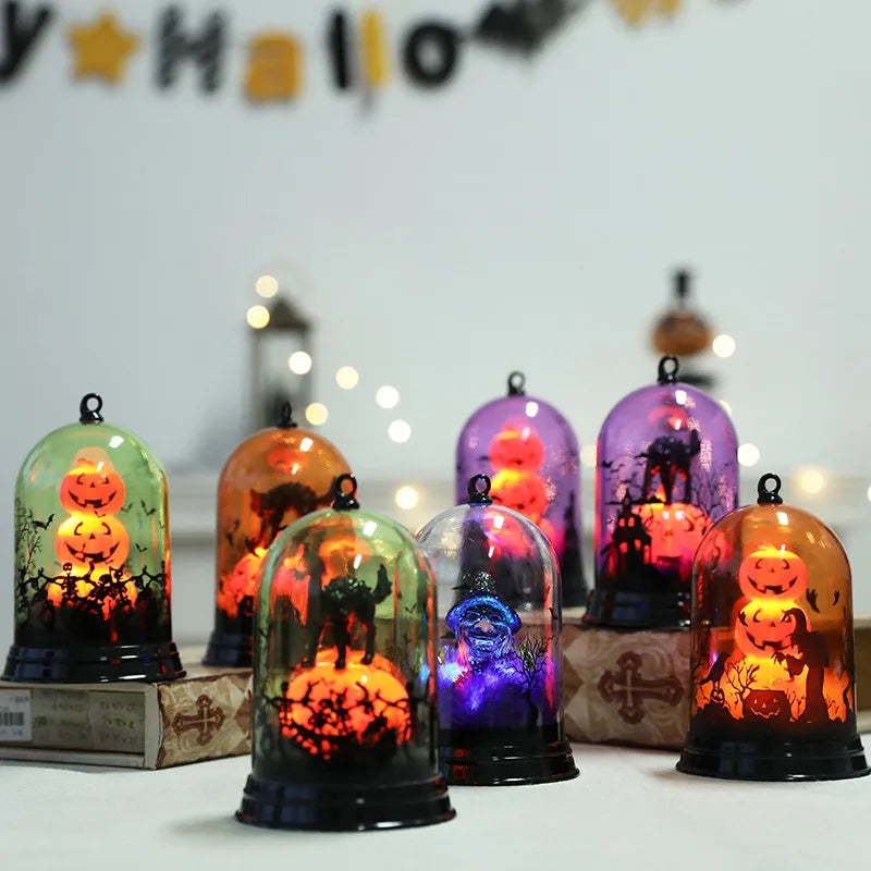 Halloween Pumpkin & Witch Lampshade