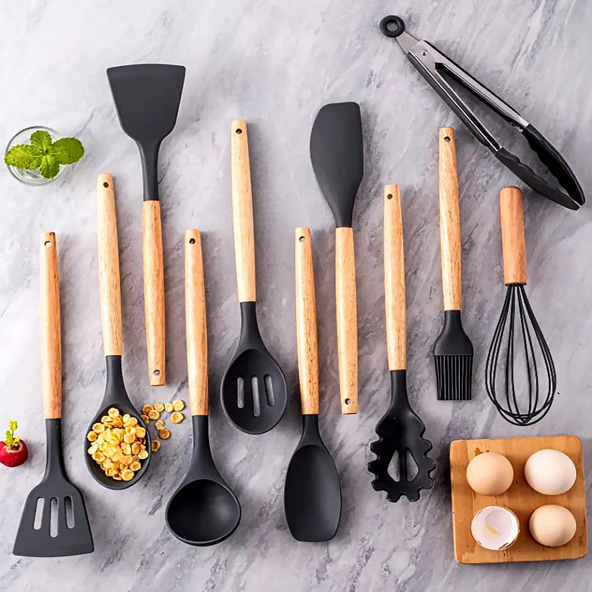 Silicone Kitchen Utensils Set (12pcs)