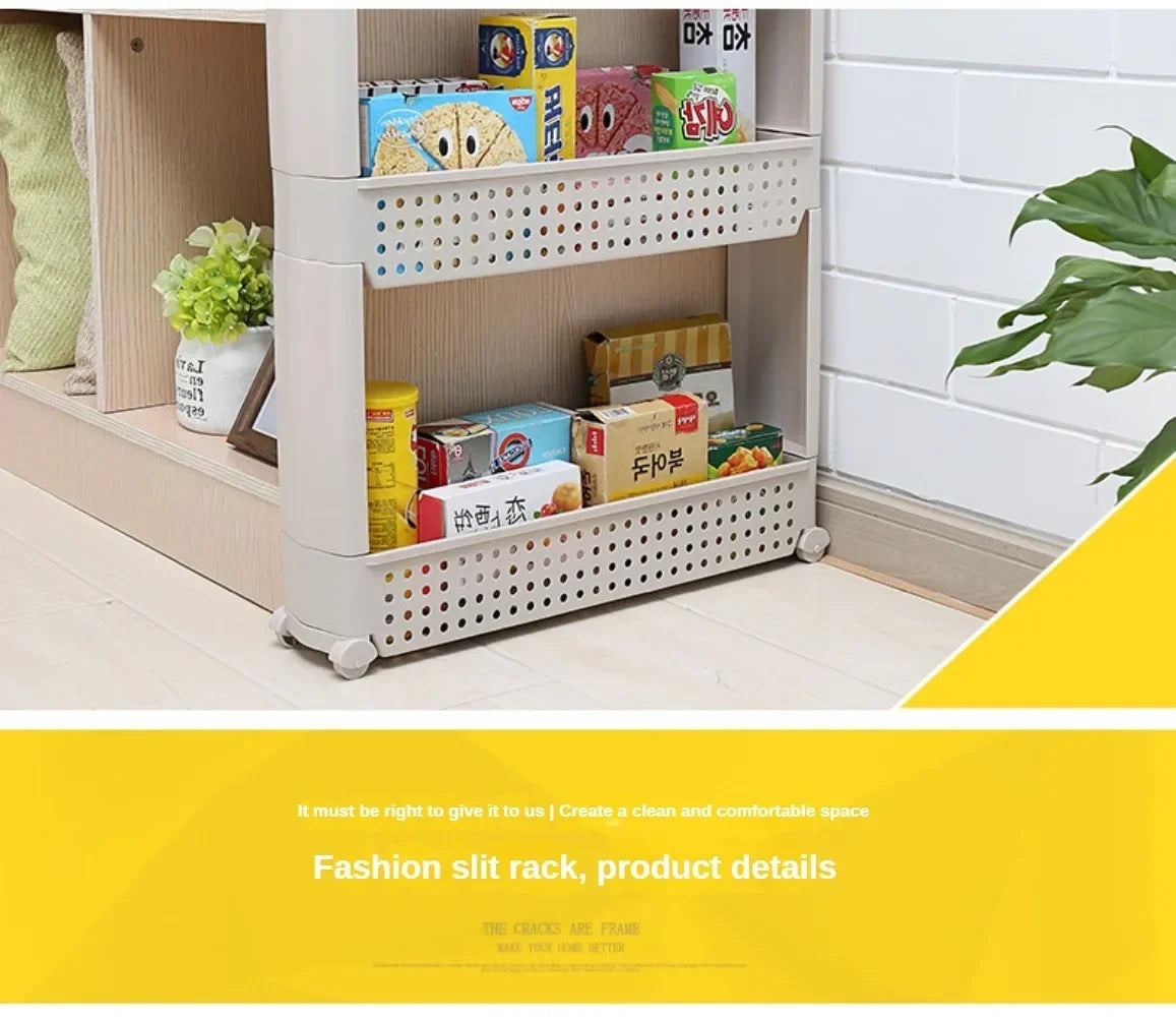 Multi-Layer Movable Storage Rack – Sleek & Space-Saving Organizer