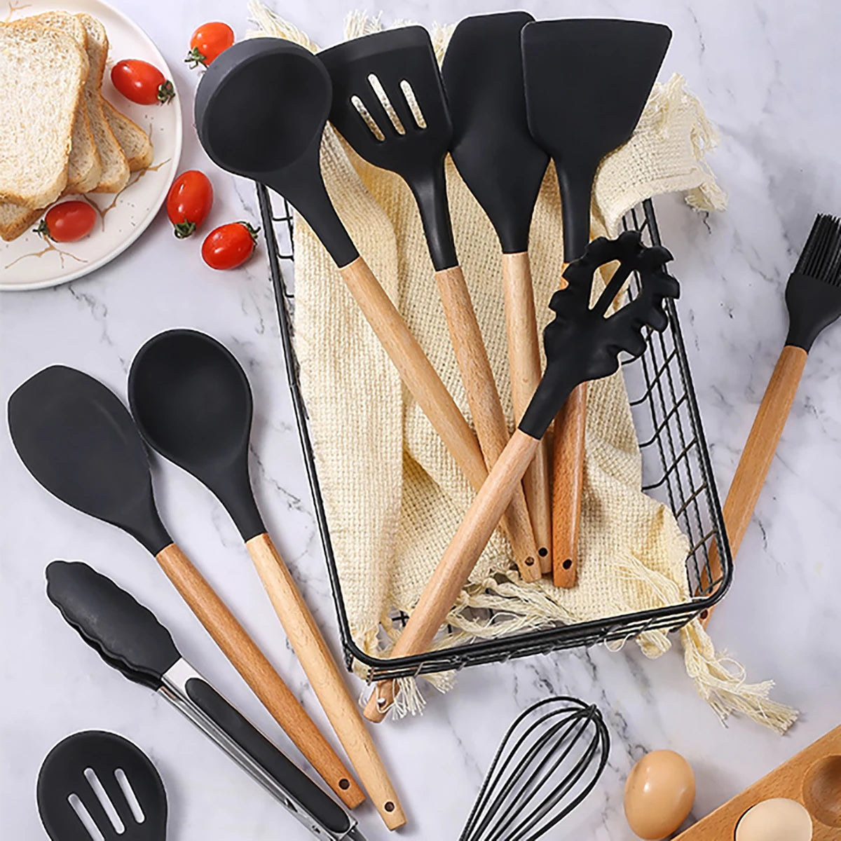 Silicone Kitchen Utensils Set (12pcs)