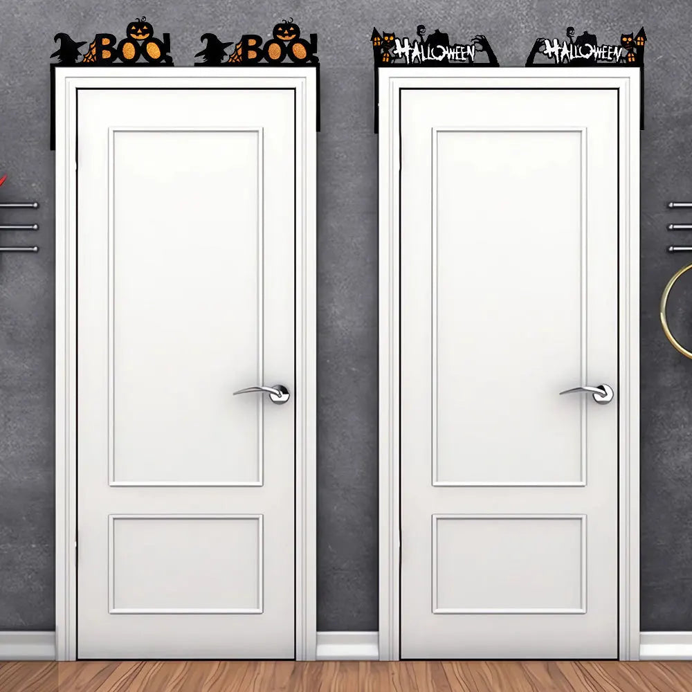 Halloween Door Frame Decoration – Bats, Pumpkins & Spider Webs