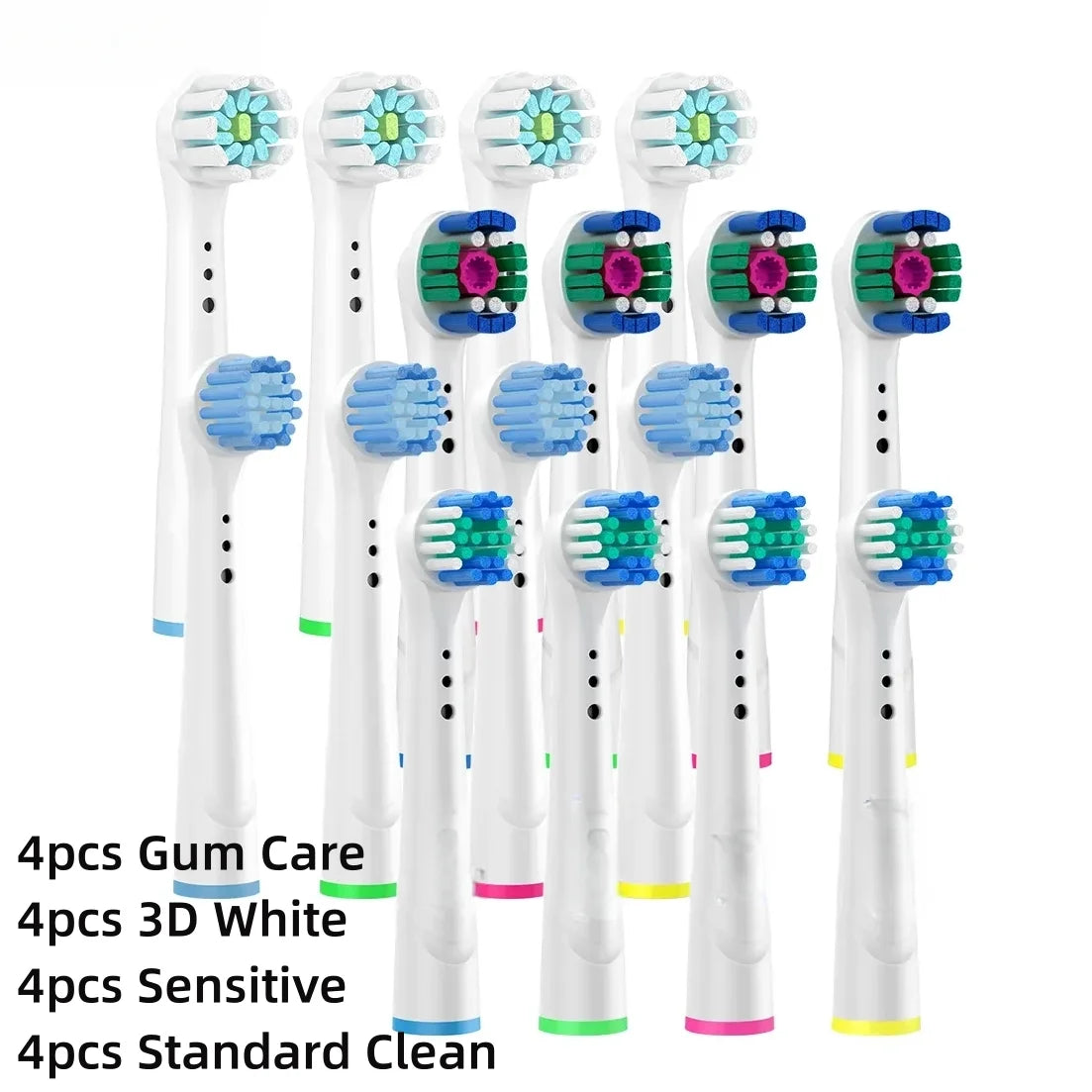 16/20PCS Brush Head nozzles for Oral B Electric Toothbrush Replacement Head Refill Sensitive Floss Cross Action (Not for iO)
