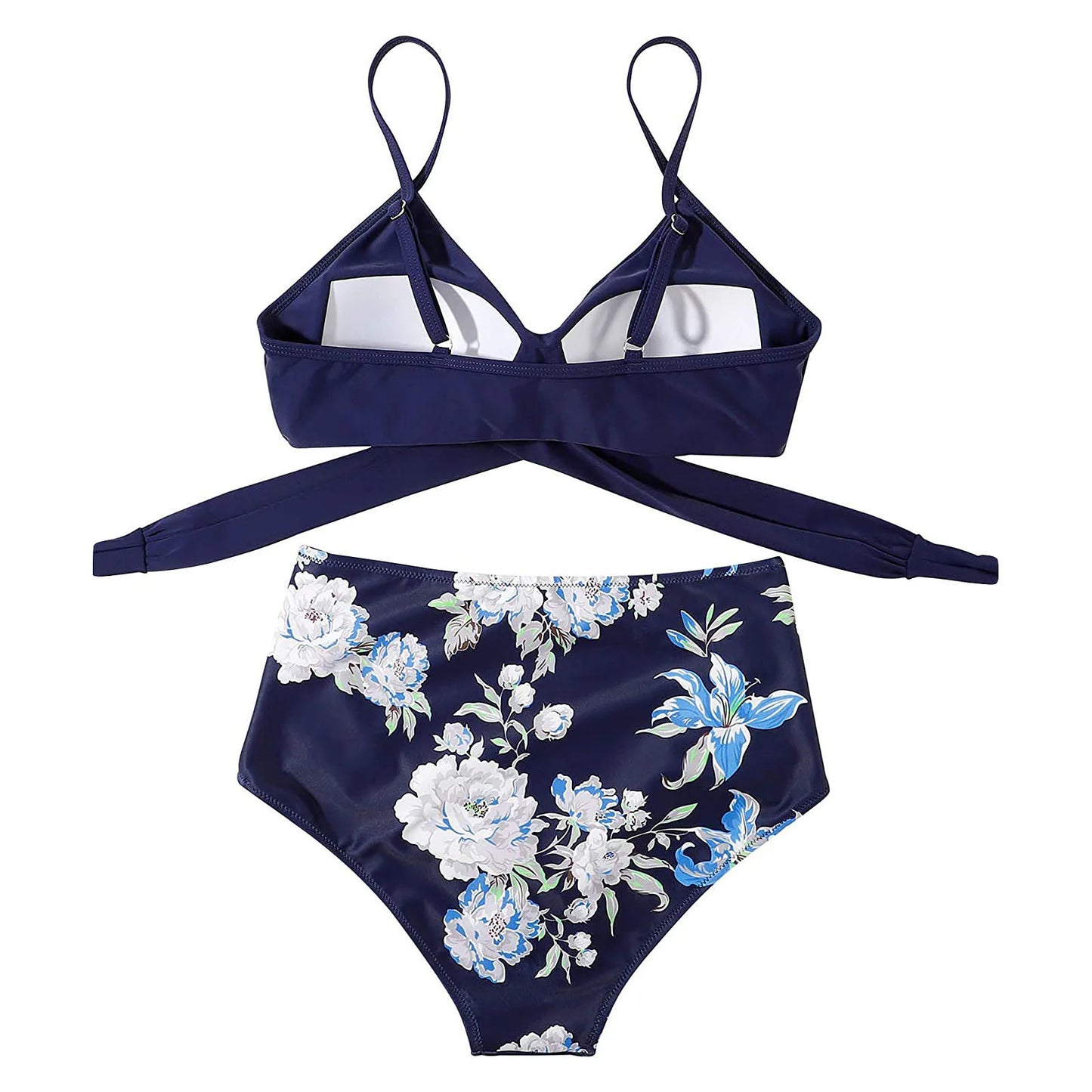 Floral Printed High-Waisted Bikini