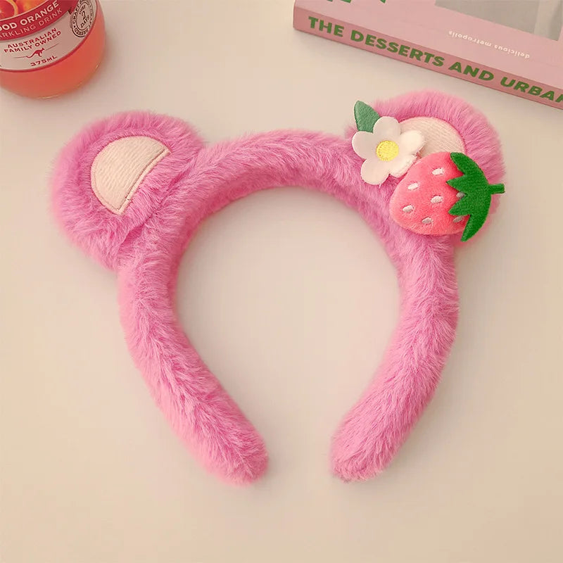 Strawberry Bear Plush Hairband