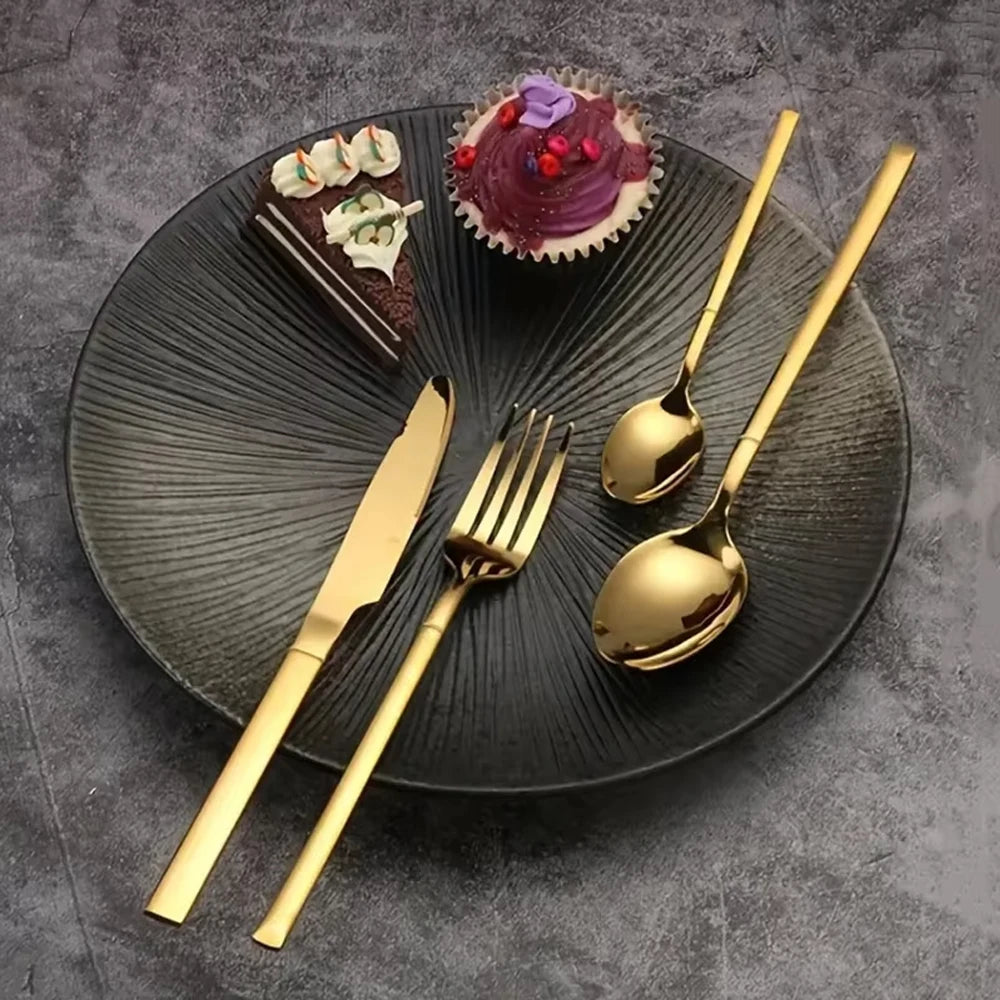 30-Piece Gold Tableware Set