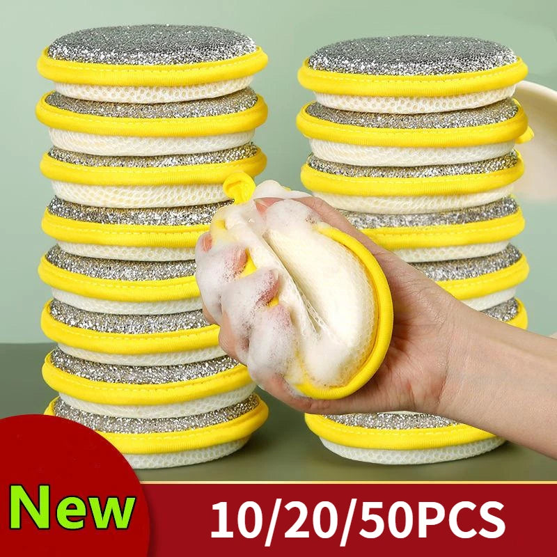 Reusable Double-Sided Dishwashing Sponges