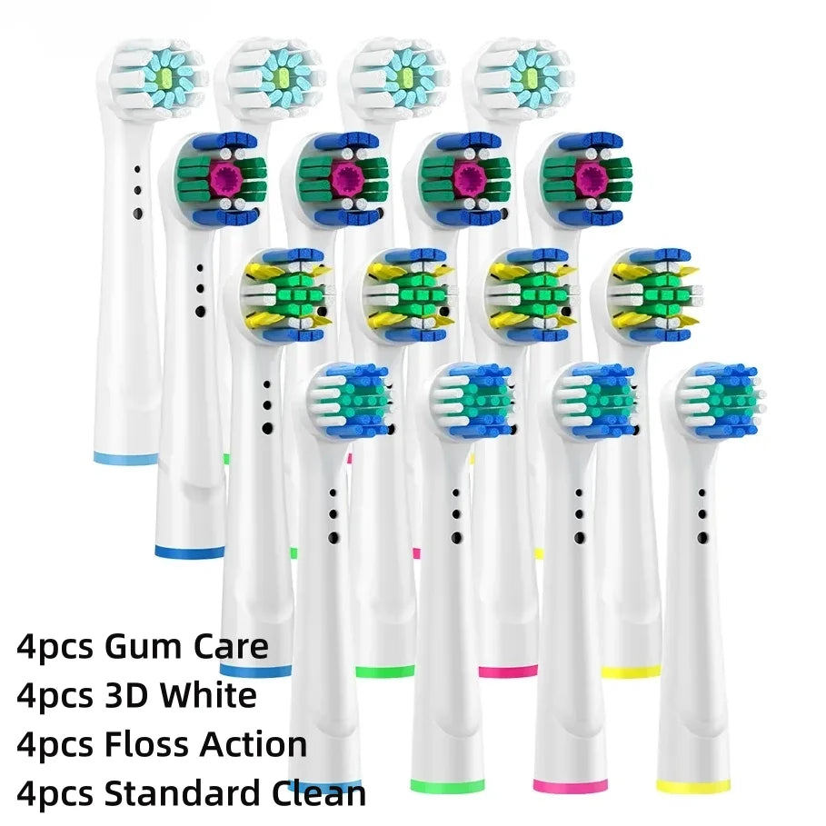 16/20PCS Brush Head nozzles for Oral B Electric Toothbrush Replacement Head Refill Sensitive Floss Cross Action (Not for iO)