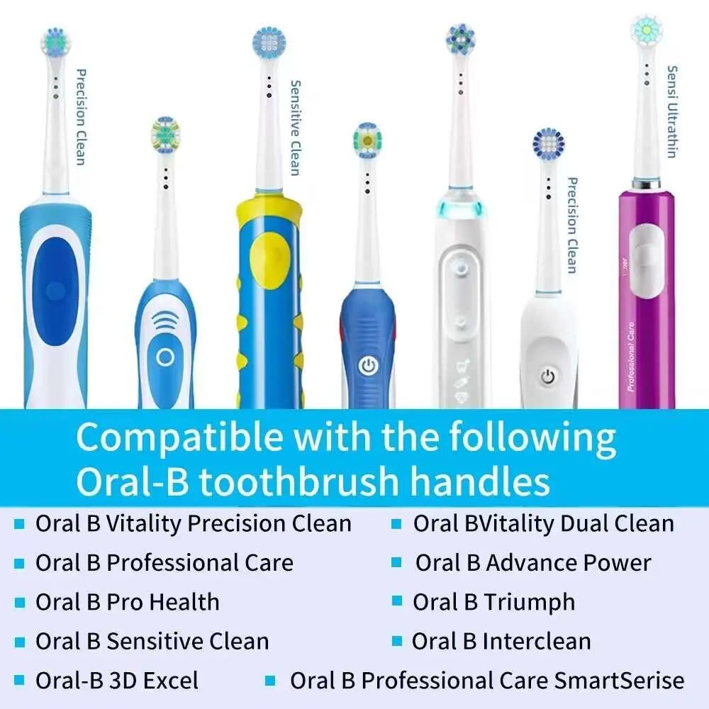 16/20PCS Brush Head nozzles for Oral B Electric Toothbrush Replacement Head Refill Sensitive Floss Cross Action (Not for iO)