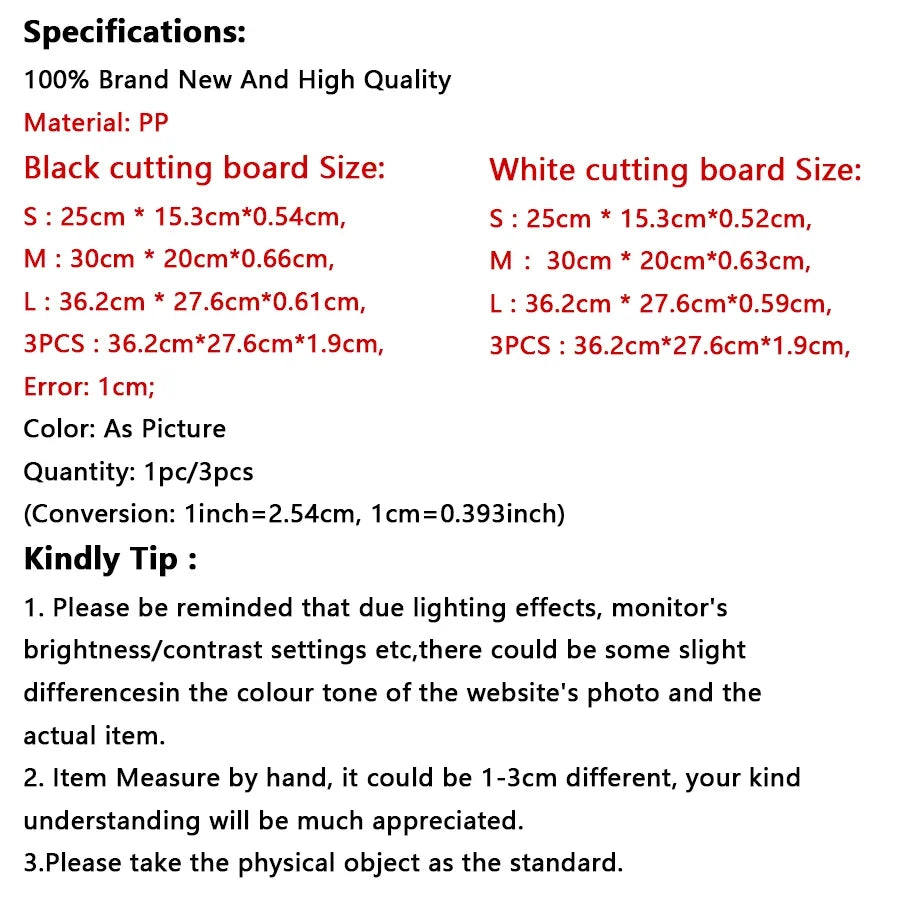 Marble Texture PP Cutting Board