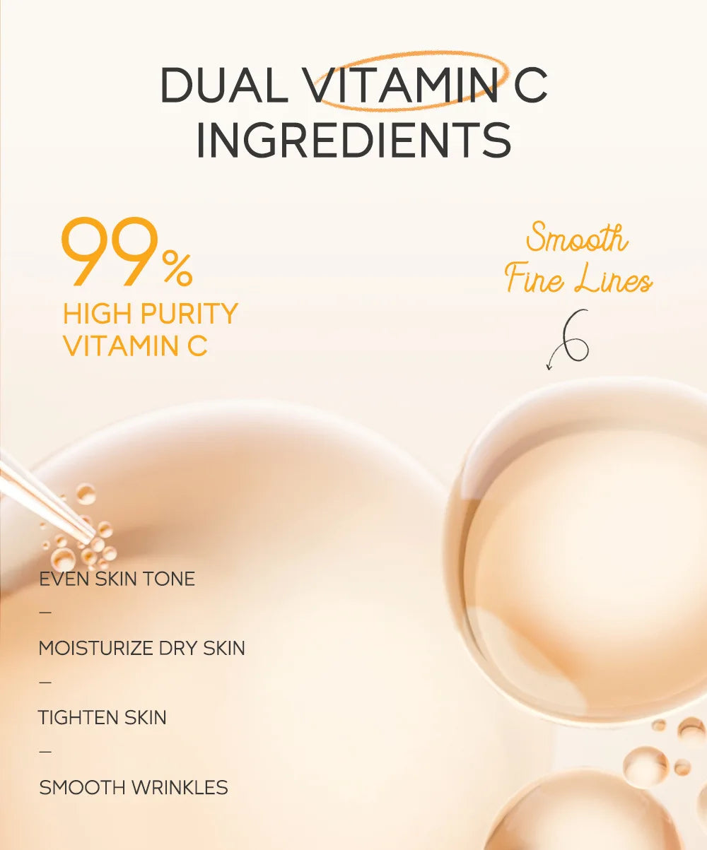 LAIKOU 3pcs Vitamin C Sakura Snail Essence Skincare Set