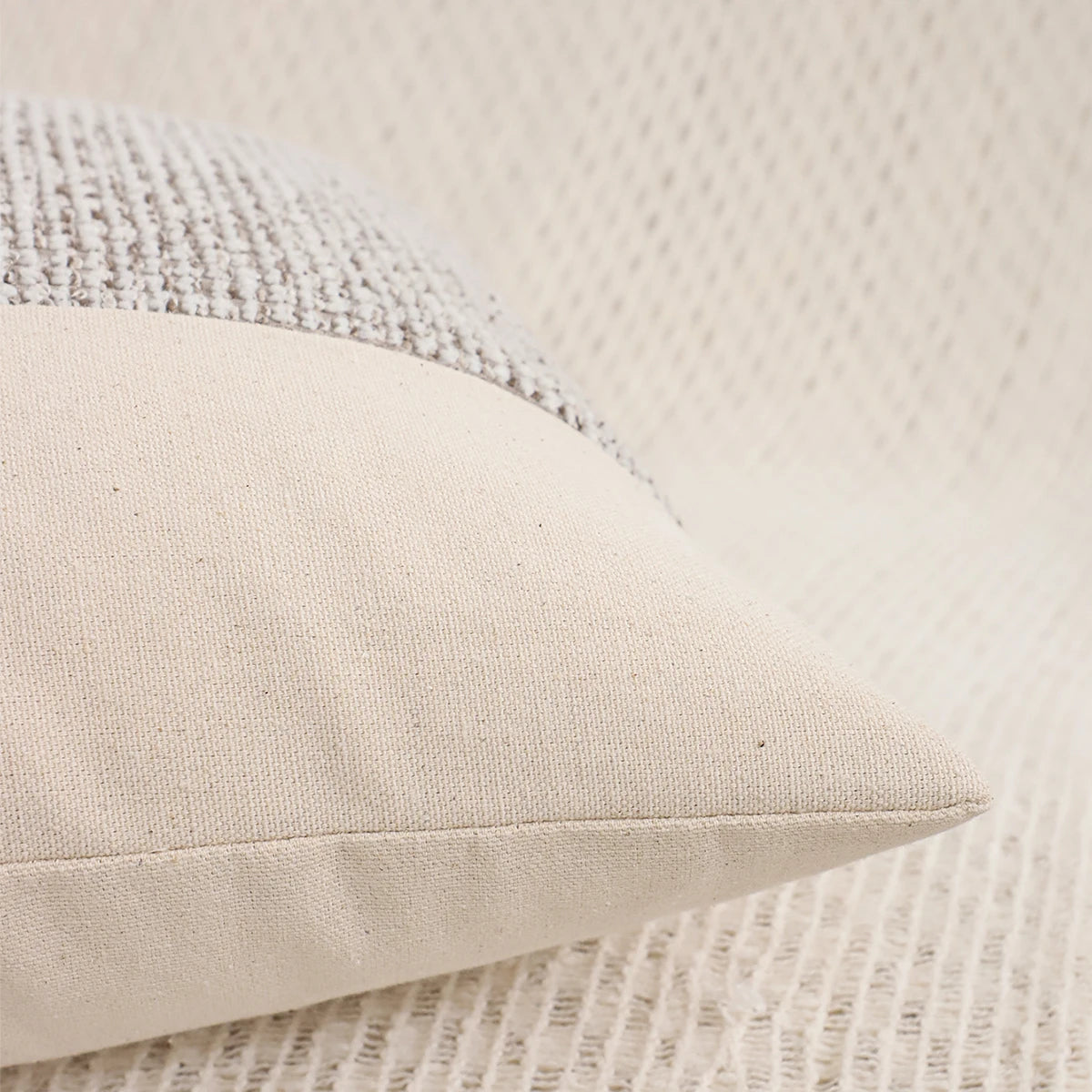 Canvas Jacquard Throw Pillow Cover