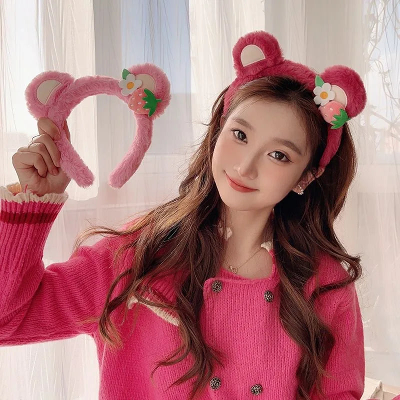Strawberry Bear Plush Hairband