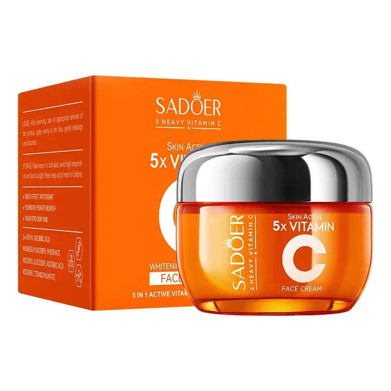 SADOER Vitamin C Face Cream – Brighten, Hydrate & Firm Your Skin