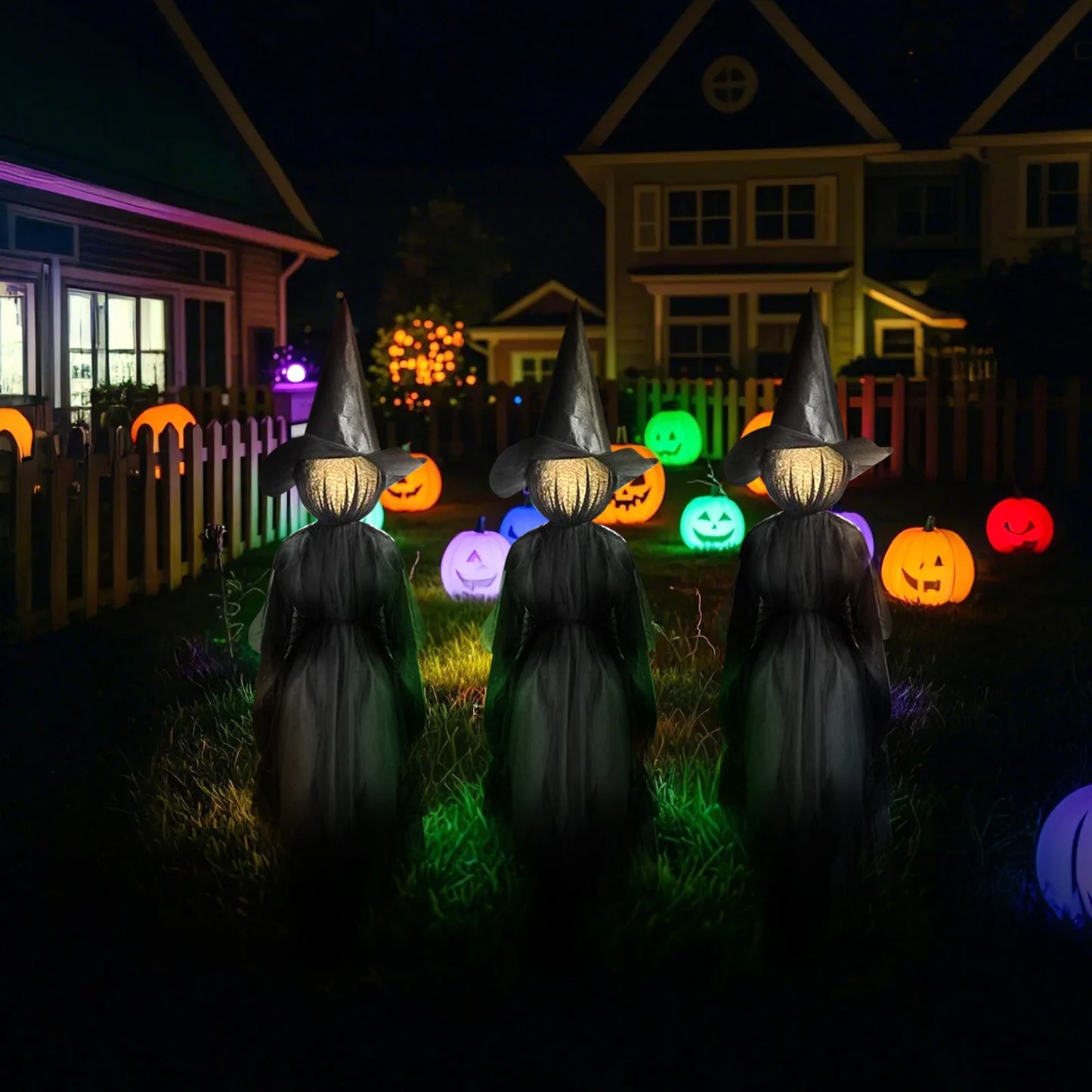 Halloween Light-Up Witches – Set of 3 Outdoor & Garden Decor